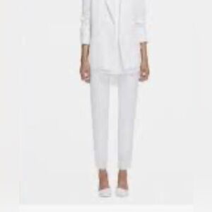 Reed Krakoff Designer Womens Zip Clasp Straight Leg Pants White Size‎ 4